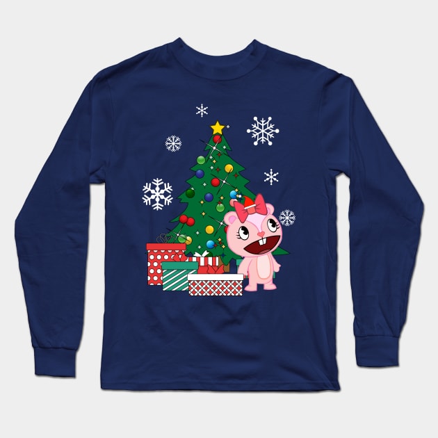 Giggles Around The Christmas Tree Happy Tree Friends Long Sleeve T-Shirt by Nova5